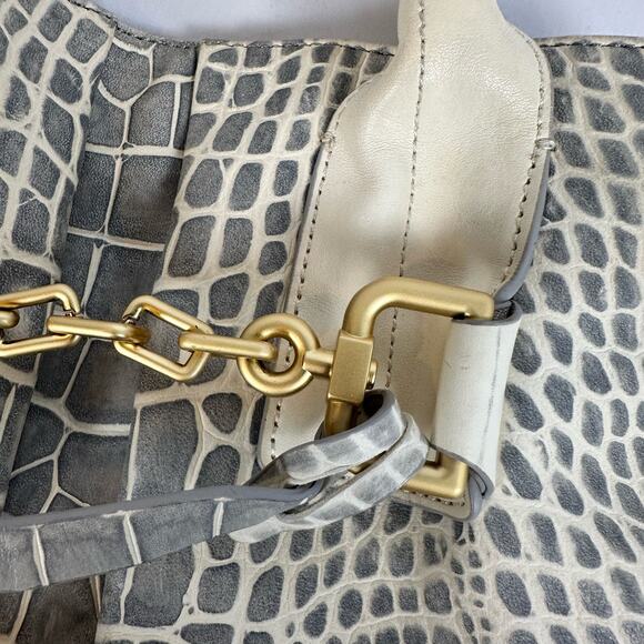 Kenneth Cole Large Cream and Grey Large Double Handle Shoulder Bag - Picture 6 of 10